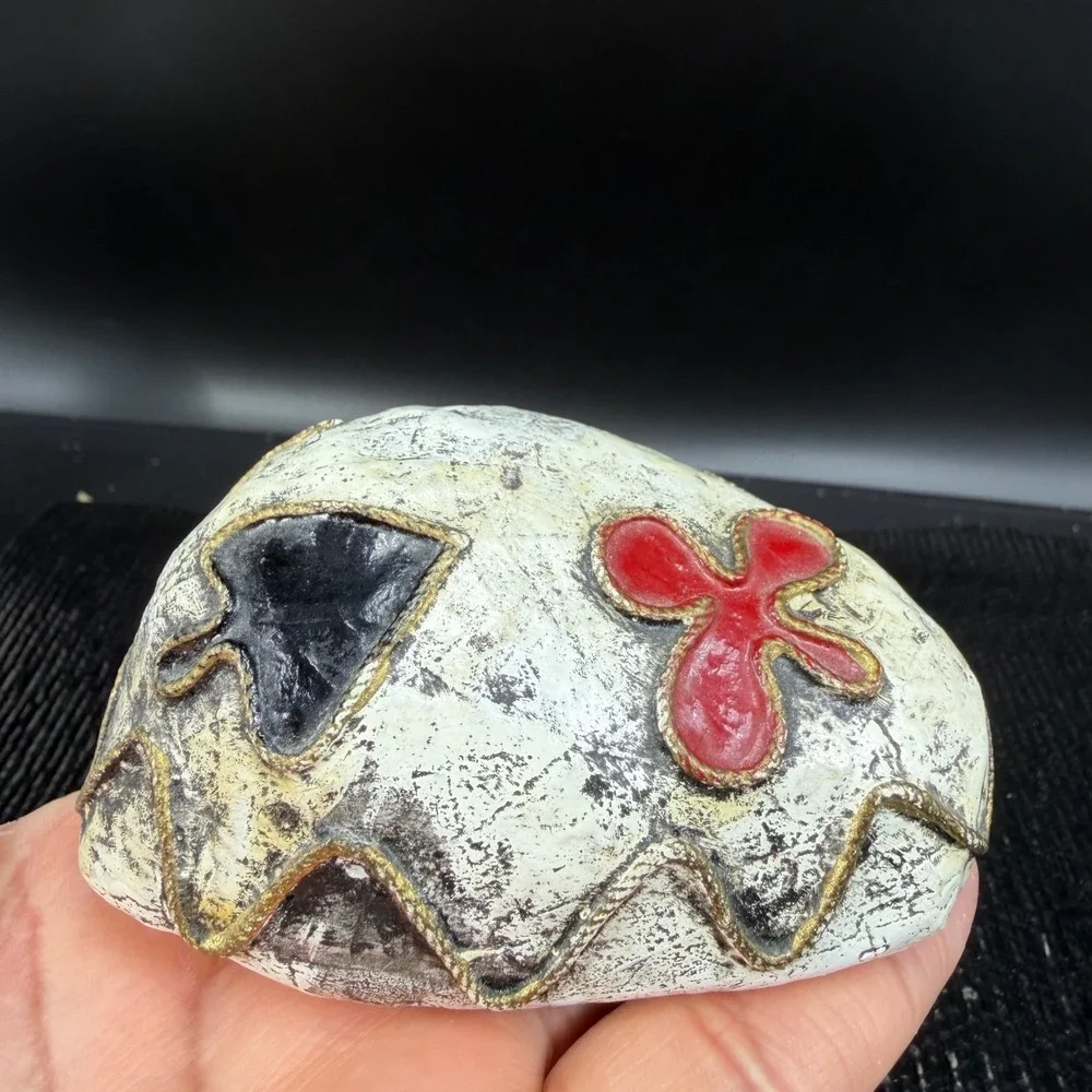 Vintage Mexican Folk Art Decorative Playing Card Suits Spade Club Paperweight